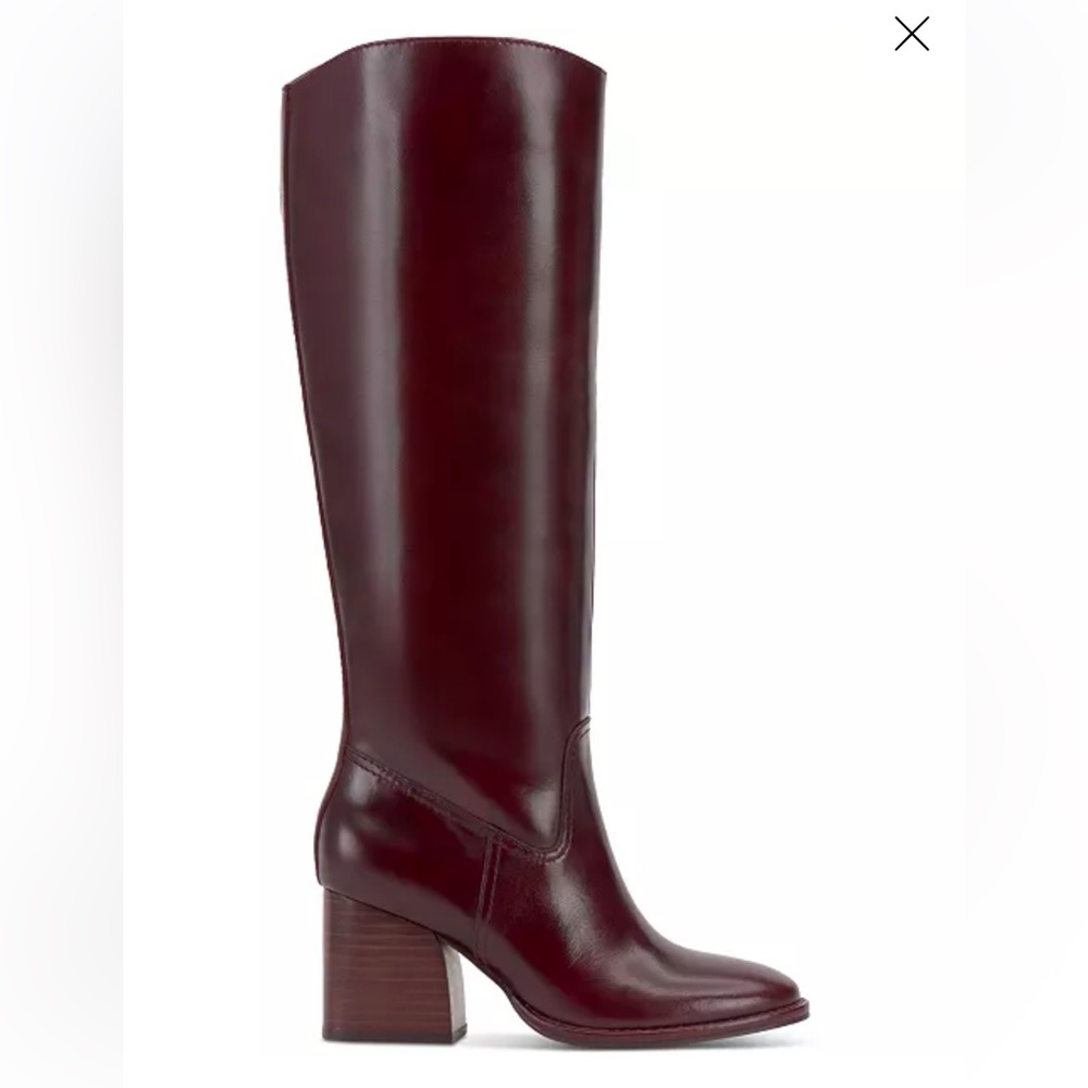 Vince Camuto - Leila Extra Wide-Calf Boots size 8.5 rich mahogany